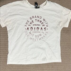 Adidas Women's Tee with Maroon Print